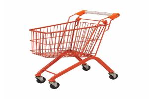 combination of  steel plastic child supermarket shopping trolley