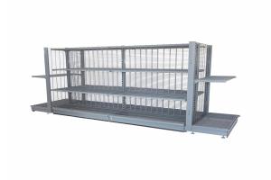 Heavy duty gondola advertising display supermarket shelf