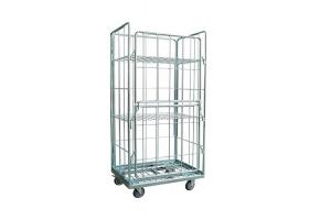 Scale heavy duty rolling wire mesh storage cage for cargo collecting
