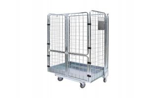 supermarket rolling plastic shopping basket with plastic handle