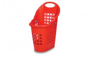 Classic Design Plastic Shopping Basket with 2 Handles For Supermarket