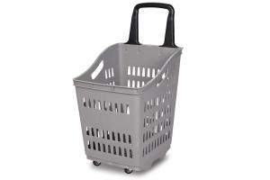 Rectangular wire storage basket Fabric handle shopping basket