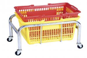 Supermarket widely use colorful 55L plastic shopping basket 