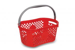 telescopic plastic rolling supermarket shopping basket for sale