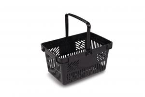 Custom available red shopping basket with metal handle